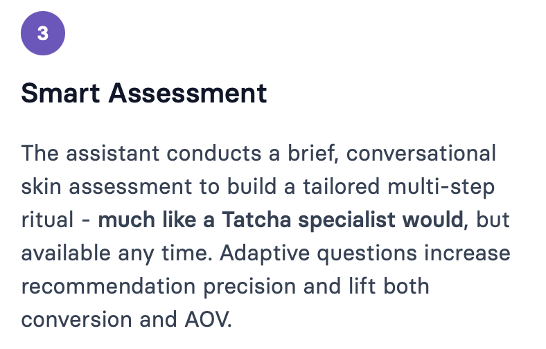 TATCHA smart assessment module description